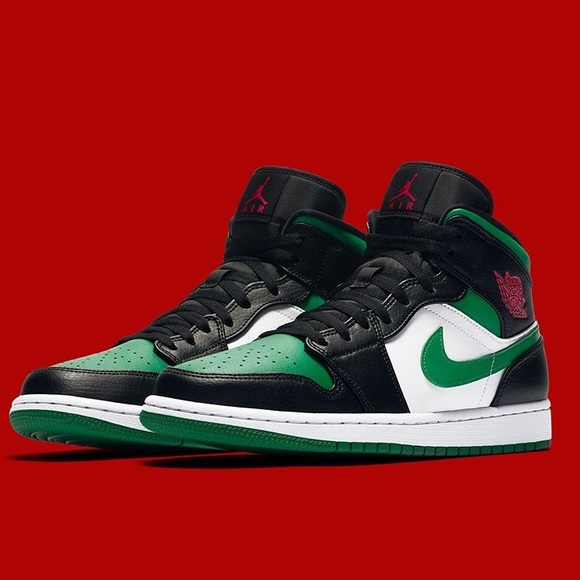 red and green jordan 1s